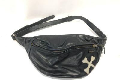【送料無料】◇VANSON xBACKDROP バンソン  ファニーパック クロスボーン ブラック ブラック 