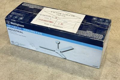 【送料無料】◇Westinghouse  シーリングファン インダストリアル 142cm 3枚羽大型天井ファン 72268 海外製 230V 60Hz