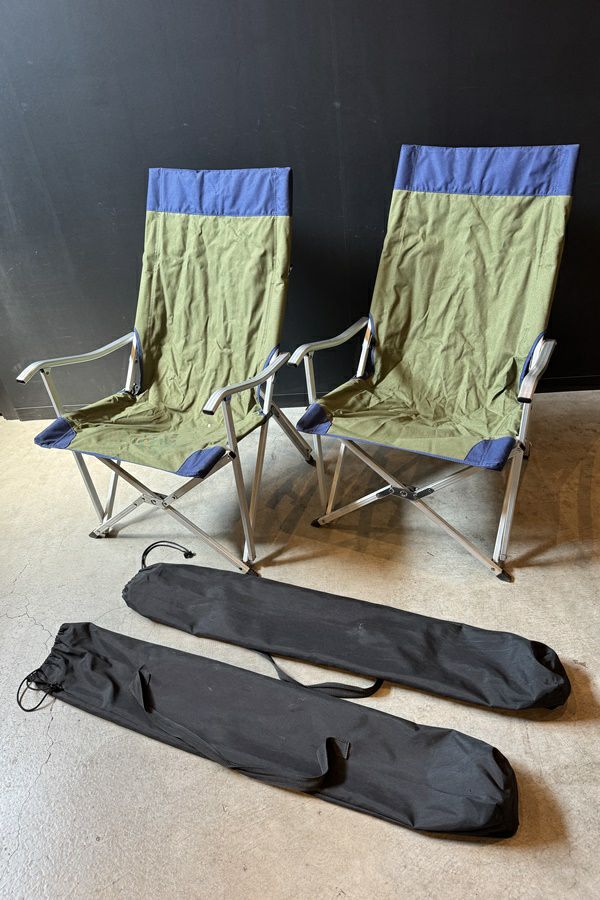 Adirondack キャンパーズチェア 2脚セット ブラック アディロン
