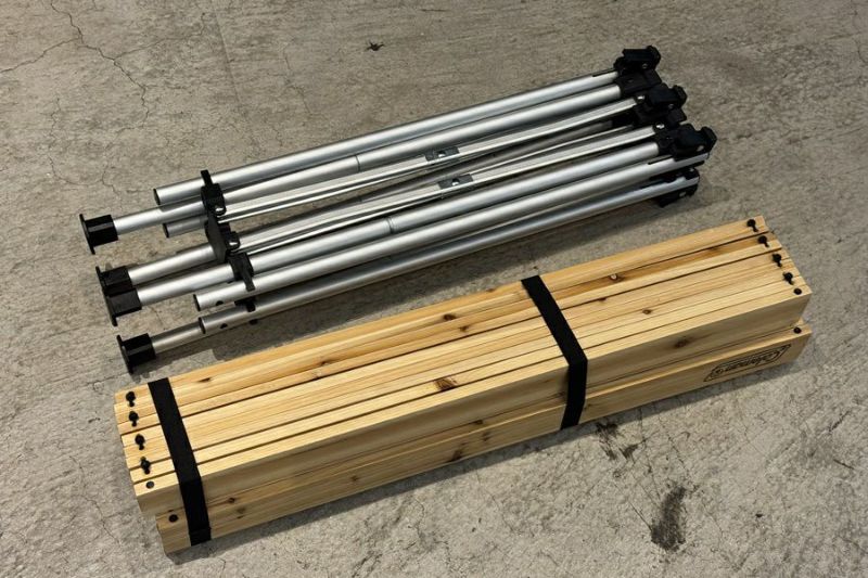 送料無料】◇Coleman コールマン ナチュラルウッドロールテーブル 120