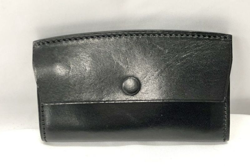 送料無料】◇万双 厚コバ キーケース ブラック レザー